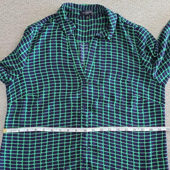 The Limited The Ashton Dark Purple and Green Dress Shirt - Size Medium - Picture 7 of 11